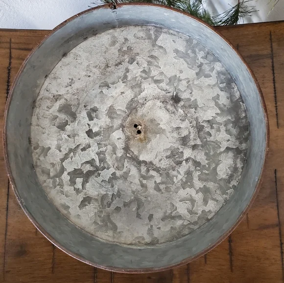 Galvanized Pedestal Planter Tray 10 5" - Picture 8 of 8